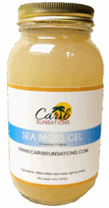 Wildcrafted Sea Moss Gel 32oz by Carib Sunsations – nutrient-rich Caribbean sea moss made fresh in South Florida for plant-based wellness.