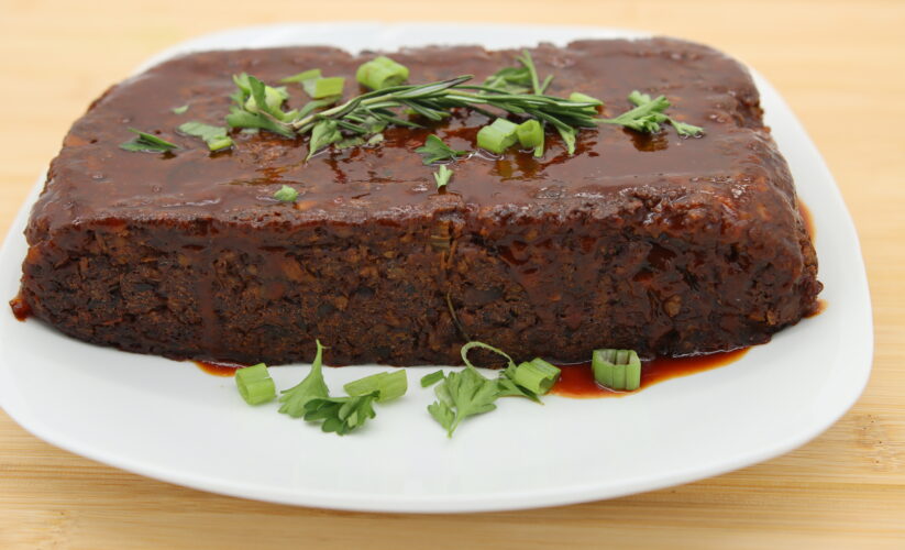 How to Make A Meat Free and Delicious Holiday Loaf: 100% Plant Rich Main Dish With Lentils Walnuts and Mushrooms